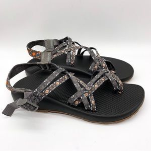 CHACO gray double strap sandals, 9
